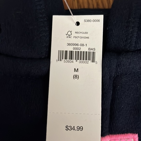 GAP KIDS GIRLS LOGO HOODIE NAVY WITH PINK LOGO SIZE SMALL(8) NWT - Picture 4 of 4